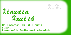 klaudia haulik business card